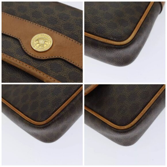 CELINE Macadam Canvas Shoulder Bag PVC Brown - Picture 15 of 16